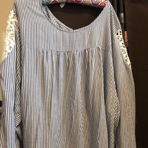 Stripped Lane Bryant blouse, size 26/28